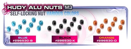 ALU NUT M3 - BLACK (10), H296530-K