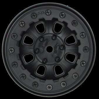 Denali 2.2&quot; Blk/Blk Bead-Loc F/R Crawler Wheels (2)