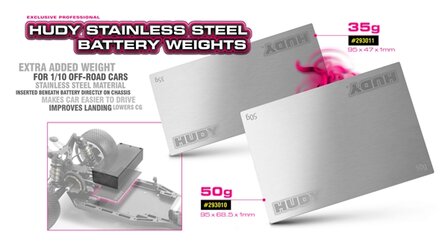 HUDY STAINLESS STEEL BATTERY WEIGHT 35G