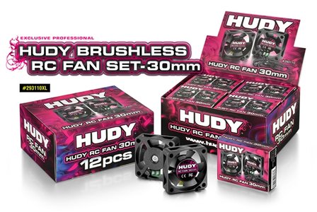 HUDY BRUSHLESS RC FAN 30MM - SET OF 12PCS, H293110XL