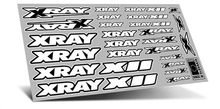 Xray X12 Sticker For Body - White, X397370