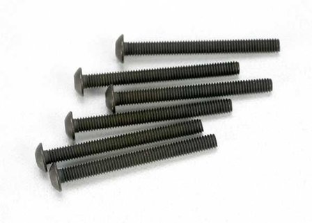 TRX2582 Screws, 3x30mm button-head machine (hex drive) (6)