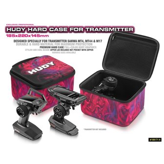 Hudy Hard Case - 185x220x145mm - Transmitter Sanwa Mt4, Mt44 &amp; M17 - 199171-H