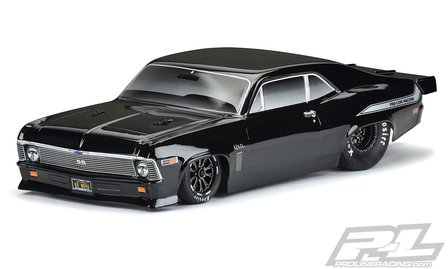 Proline 1969 Chevrolet Nova Tough-Color (Black) Body for Slash 2wd Drag Car &amp; AE DR10 - 3531-18