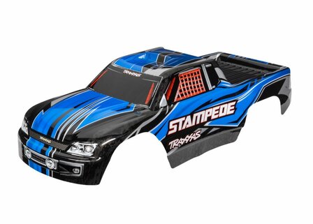 Traxxas Body, Stampede (also Fits Stampede Vxl), Blue (painted, Decals Applied) - 3651X