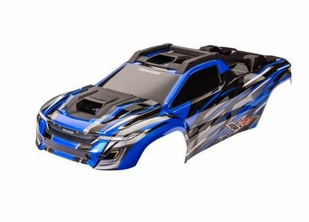 Traxxas Body, Xrt, Blue (painted, Decals Applied) (assembled With Front &amp; Rear Body Supports For Clipless Mounting, Roof &amp; Hood Skid Pads) - 7812A