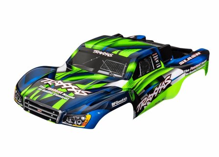 Traxxas Body, Slash 2wd (also Fits Slash Vxl &amp; Slash 4x4), Green &amp; Blue (painted, Decals Applied) - 5851G