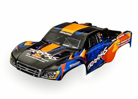 Traxxas Body, Slash Vxl 2wd (also Fits Slash 4x4), Orange &amp; Blue (painted, Decals Applied) - 6812T