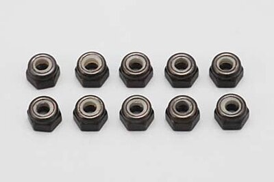 Yokomo M3&times;4mm Nylon Lock Nut (Steel&middot;10pcs)