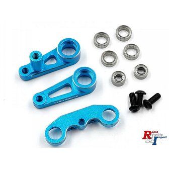 Alu upgrade stuurset Passend Tamiya BBX (BB-01) blauw