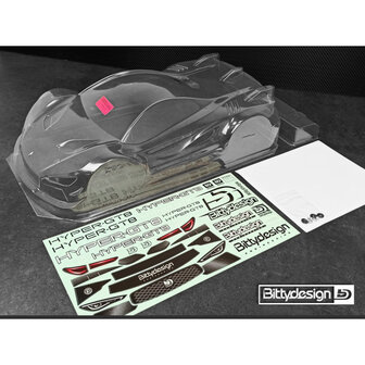 Bittydesign HYPER-GT8 1/8 GT clear body 325mm (LW | 1.0mm)