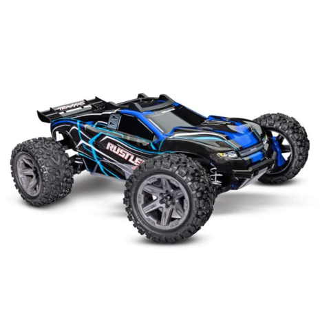 Traxxas Rustler 4x4 Bl2-s Brushless: 1/10-scale 4wd Stadium Truck Tq 2.4ghz - Blue - 67164-4BLUE