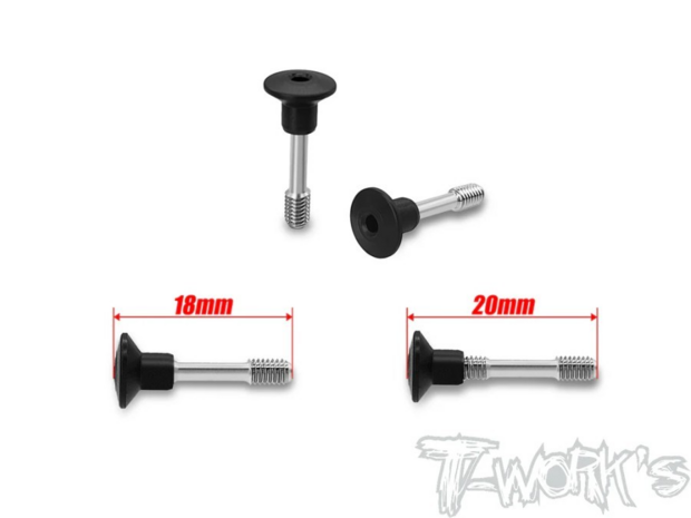 T-Work`s Titanium Body Shell Downtravel Limiter Screw M3 x 18mm for Xray, Xpress (2)