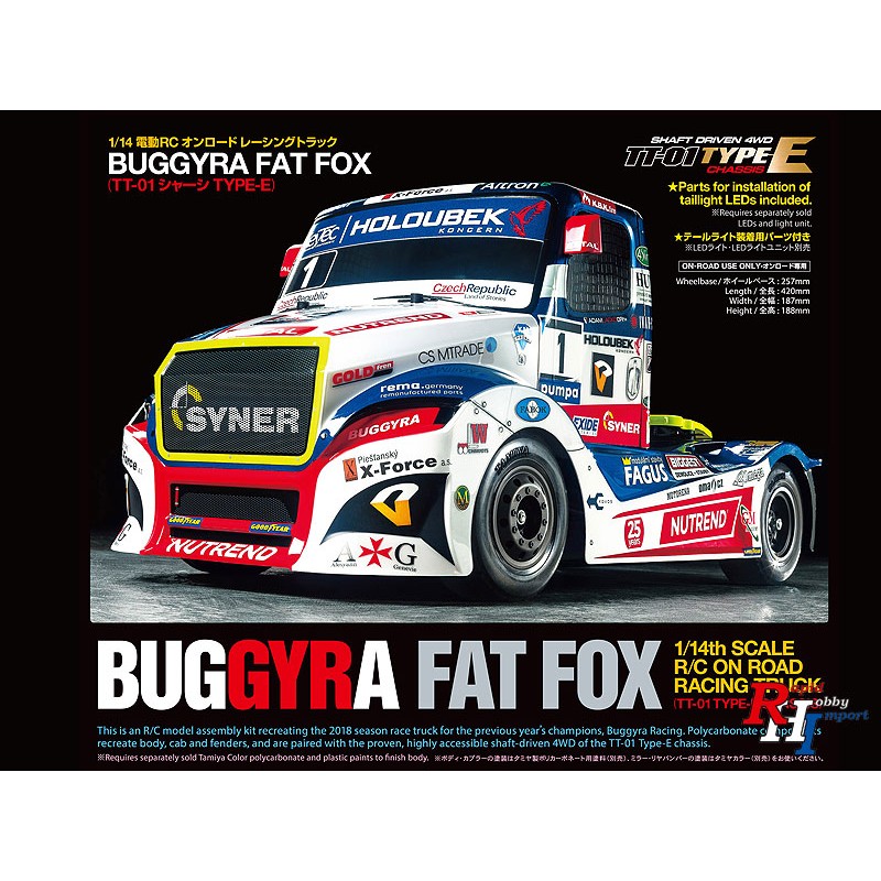 TAMIYA 1/14 R/C Buggyra Racing Fat Fox (TT-01 Type-E) - 58661 - met Tamiya  Certificaat