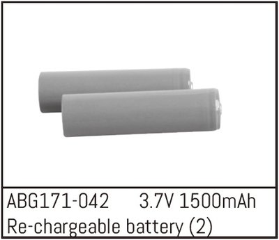 Re-chargeable Batteries - 3.7V 1500mAh (2)