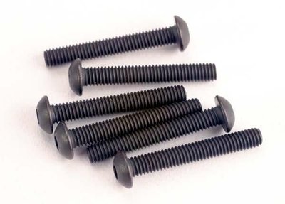 TRX2580 Screws, 3x20mm button-head machine (hex drive) (6)