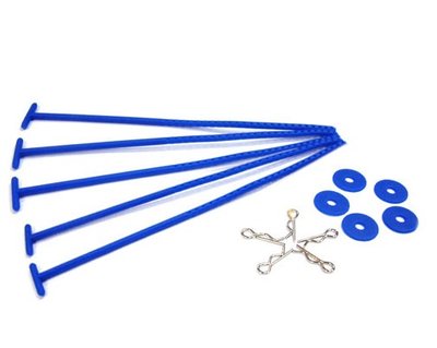 YEAH RACING TIRE HOLDER BLAUW 5 STUKS.