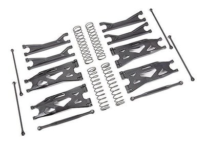 Traxxas Suspension Kit, X-maxx Widemaxx, Black (includes Front & Rear Suspension Arms, Front Toe Links, Driveshafts, Shock Springs) - 7895