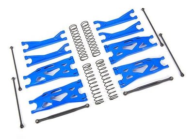 Traxxas Suspension Kit, X-maxx Widemaxx, Blue (includes Front & Rear Suspension Arms, Front Toe Links, Driveshafts, Shock Springs) - 7895X