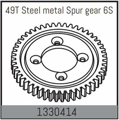 ABSIMA 49T Steel metal Spur gear