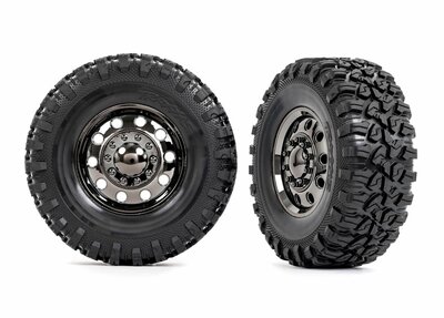 Traxxas Tires And Wheels, Assembled, Glued (trx-6 2.2' Wheels, Canyon Rt 4.6x2.2' Tires) (front) (2) - 8854