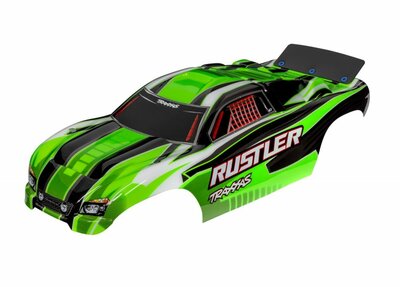 Traxxas Body, Rustler (also Fits Rustler Vxl), Green (painted, Decals Applied) - 3750G