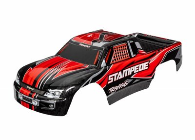 Traxxas Body, Stampede (also Fits Stampede Vxl), Red (painted, Decals Applied) - 3651