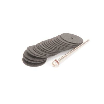 carbon cutting discs and mandrel for roto tool or dremel type device.