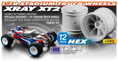 STADIUM TRUCK WHEEL AERODISK WITH 12MM HEX - WHITE (2) - 329912