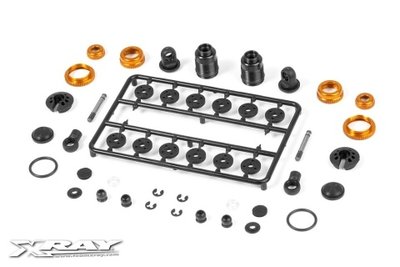 XRAY T4 ALU SHOCK ABSORBER-SET - ORANGE (2) - 308307-O