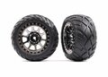 Traxxas Tires & Wheels, Assembled (2.2' Black Chrome Wheels, Anaconda 2.2' Tires With Foam Inserts) (2) (bandit Rear)) - 2478T