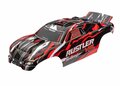 Traxxas Body, Rustler Vxl, Red (painted, Decals Applied) - 3726