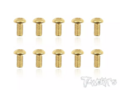 T-Work´s Gold Plated Steel Buttonhead Screw 3,0 x 6,0mm (10)