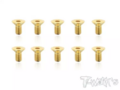 T-Work´s Gold Plated Steel Hex Countersink Screws 3,0 x 6,0mm (10)