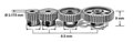 Alu Pinion Module 0.6 - 25T ABSIMA