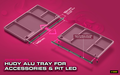 HUDY ALU TRAY FOR ACCESSORIES & PIT LED - 109880